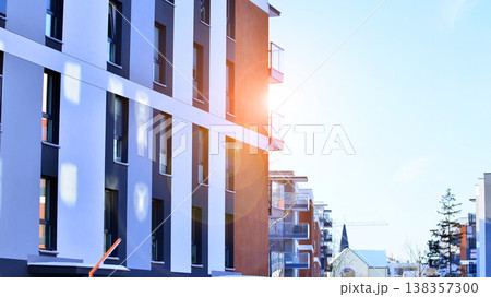 Apartments in residential complex. Housing structure at modern house. Architecture for property investment. and architecture details. Urban abstract - windows of apartment building. Apartments in residential complex. Housing structure at modern house. Architecture for property investment. and architecture details. Urban abstract - windows of apartment building. 138357300