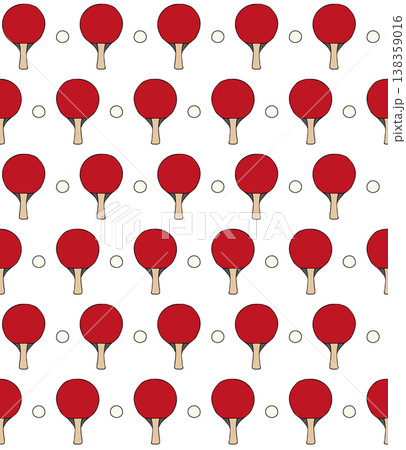 Vector seamless pattern of hand drawn ping pong 138359016