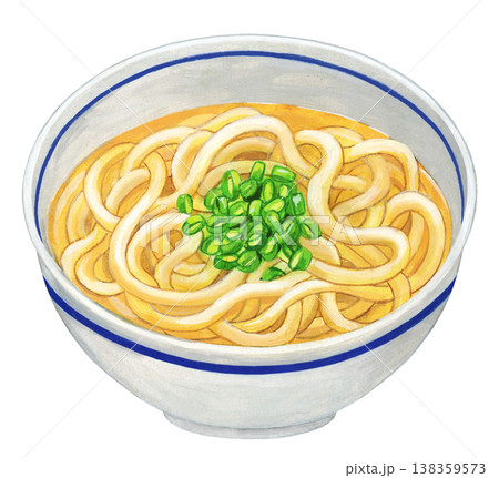 かけうどんのイラスト かけうどんのイラスト 138359573