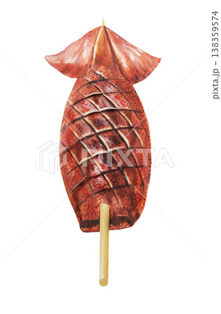 焼きイカのイラスト　 138359574