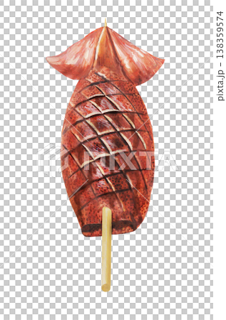 焼きイカのイラスト　 138359574