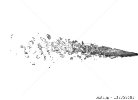 噴き出すガラスのような粒子のきらめき(透過PNG・光エフェクト) 噴き出すガラスのような粒子のきらめき(透過PNG・光エフェクト) 138359583