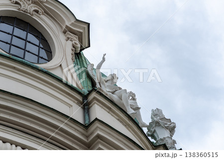 Karlskirche baroque church in Karlsplatz square in Vienna, Austria Karlskirche baroque church in Karlsplatz square in Vienna, Austria 138360515