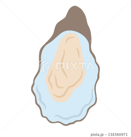 Open, fresh oyster in a shell, seafood. Appetizer, ingredient. Open, fresh oyster in a shell, seafood. Appetizer, ingredient. 138360971