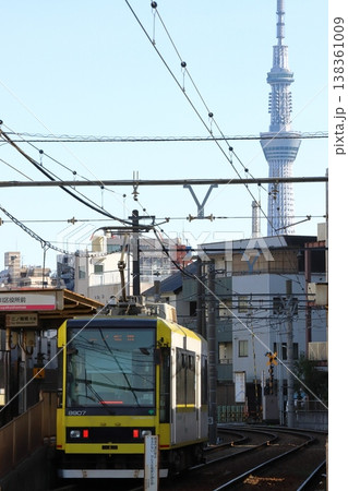 都電荒川線 東京さくらトラムとスカイツリー 都電荒川線 東京さくらトラムとスカイツリー 138361009
