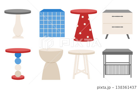 set of Table interior icon line illustration collection, With modern vector concept. suitable for your company set of Table interior icon line illustration collection, With modern vector concept. suitable for your company 138361437