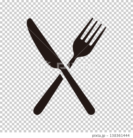 Icon of crossed forks and knives 138361444