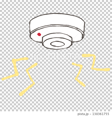 火災警報器のイラスト 138361755