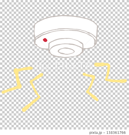 火災警報器のイラスト 138361766