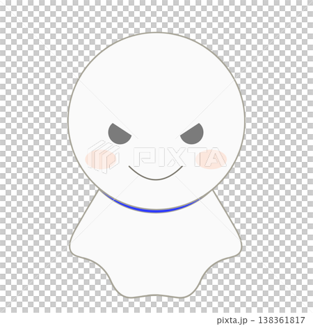 一臉得意的teru teru bozu（天氣娃娃）的插圖 138361817