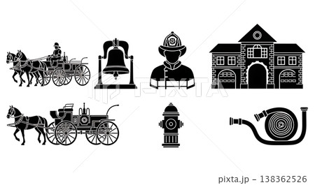 Black Solid Historical Mountain Town Silhouettes Set of Six on White Background Black Solid Historical Mountain Town Silhouettes Set of Six on White Background 138362526