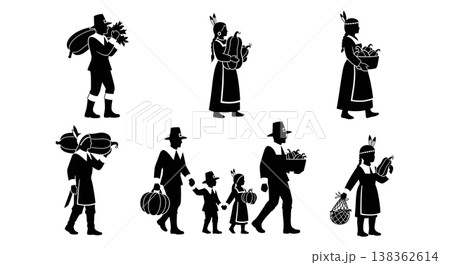 Black Solid Historical Squash Carrying Set of Six on White Background Black Solid Historical Squash Carrying Set of Six on White Background 138362614