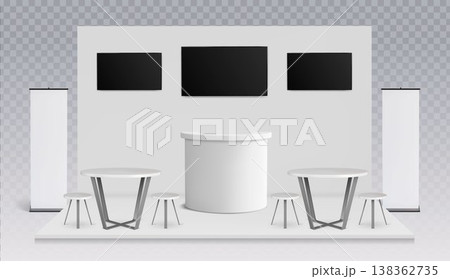 White exhibition booth mockup 138362735