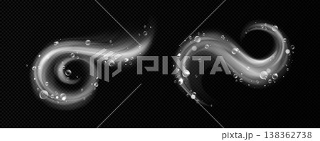 Dynamic water swirls with foam bubbles Dynamic water swirls with foam bubbles 138362738