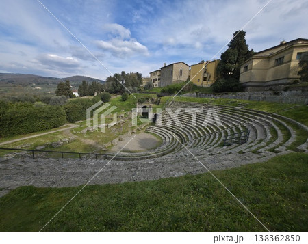 Fiesole Etruscan and roman ruins near Florence Italy Fiesole Etruscan and roman ruins near Florence Italy 138362850