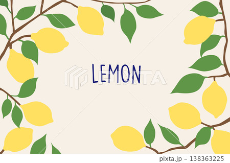 レモン コピースペース イラスト　ベクター 138363225