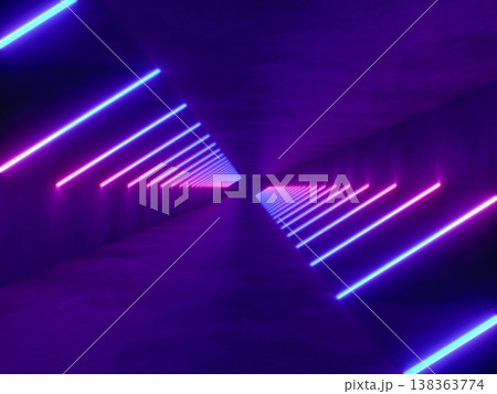colorful modern lighting with interior empty space, 3d rendering sci-fi concept colorful modern lighting with interior empty space, 3d rendering sci-fi concept 138363774
