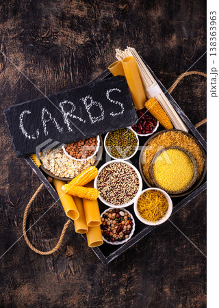 Different sources of carbs in food Different sources of carbs in food 138363963