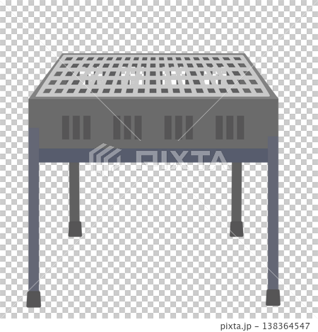 Illustration of barbecue stove 138364547