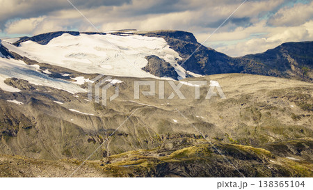 Mountains view from Dalsnibba viewpoint, Norway 138365104