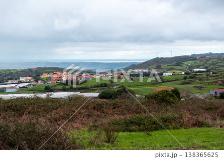 View of Rural Fields and Cloudy Horizon View of Rural Fields and Cloudy Horizon 138365625