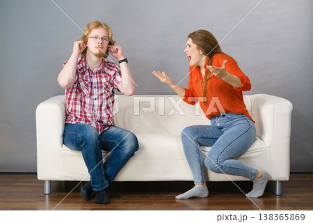 Man and woman having fight 138365869