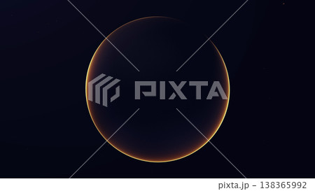 Orange glowing sphere with solar edge light and deep dark core. Abstract energy orb with warm radiance, minimal shape and futuristic visual tension. Orange glowing sphere with solar edge light and deep dark core. Abstract energy orb with warm radiance, minimal shape and futuristic visual tension. 138365992