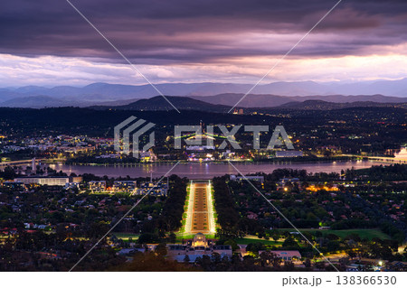 Canberra at night from Mount Ainslie Lookout 138366530