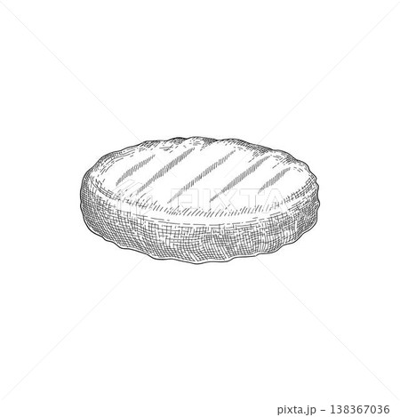 Sketch of meat product. Handdrawn beef, lamb and pork steak extra or medium rare. Grilled sausage Sketch of meat product. Handdrawn beef, lamb and pork steak extra or medium rare. Grilled sausage 138367036