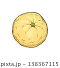 Sketch lemonade. Summer cold drinks, hand drawn yellow lemons slices and leaves. Glass of lemonade with ice vector illustration. Drink fruit lemonade graphic, juice and mint leaf 138367115