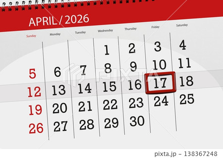 Calendar 2026, deadline, day, month, page, organizer, date, April, friday, number 17 138367248