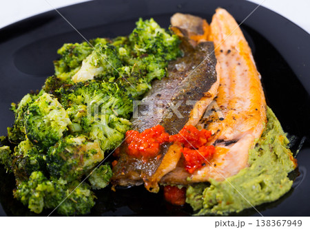 Fried river trout fillet Fried river trout fillet 138367949