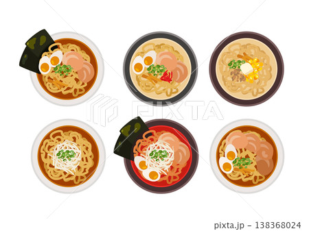 上から見たラーメンセット 138368024