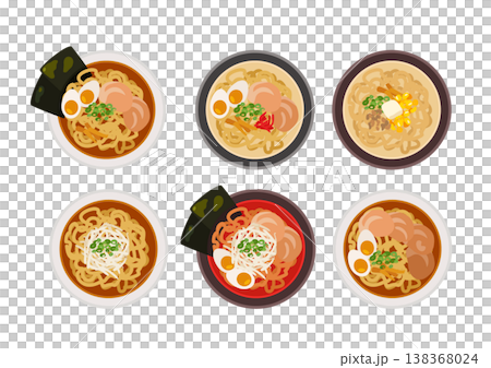 上から見たラーメンセット 138368024
