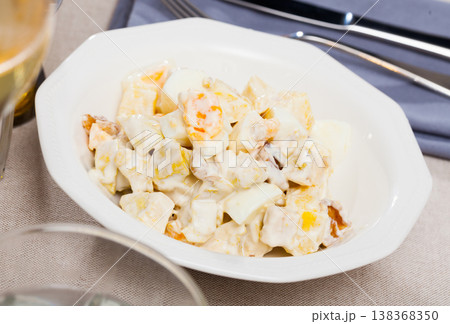 Salad with yogurt sauce Salad with yogurt sauce 138368350