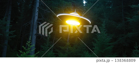 UFO, alien spaceship in the sky, invasion UFO, alien spaceship in the sky, invasion 138368809