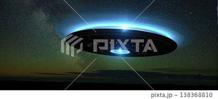 UFO, alien spaceship in the sky, invasion UFO, alien spaceship in the sky, invasion 138368810