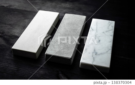 Three Sharpening Stones For Kitchen Knives 138370304