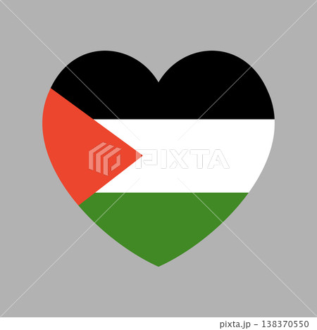 Palestine flag heart shaped icon, sticker. Flag Palestine symbol, button, banner, badge in heart shape. National flag sign heart. Palestine flag heart shaped icon, sticker. Flag Palestine symbol, button, banner, badge in heart shape. National flag sign heart. 138370550