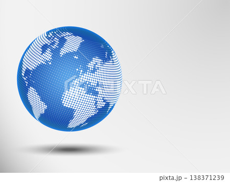 Globe abstract dots. Vector illustration of a world map. EPS 10 138371239
