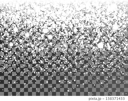 Christmas Snowflakes on a Transparent Background. Realistic Christmas Snowfall on an Isolated Background. Vector EPS 10 Christmas Snowflakes on a Transparent Background. Realistic Christmas Snowfall on an Isolated Background. Vector EPS 10 138371433