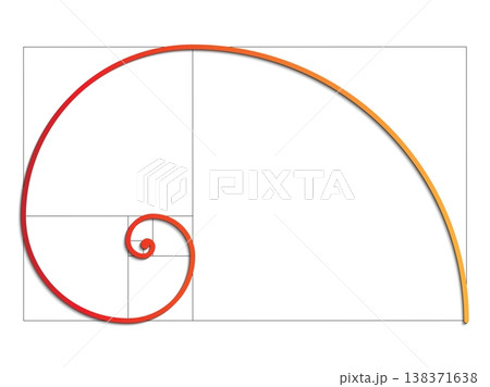 The Fibonacci spiral. Vector EPS 10 138371638
