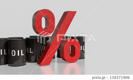 Oil Price Interest Rate Energy Market Financial Concept 3d render. 138371906