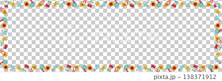 Summer Vacation Hand Drawn Icons On Blue Background Summer Vacation Hand Drawn Icons On Blue Background 138371912