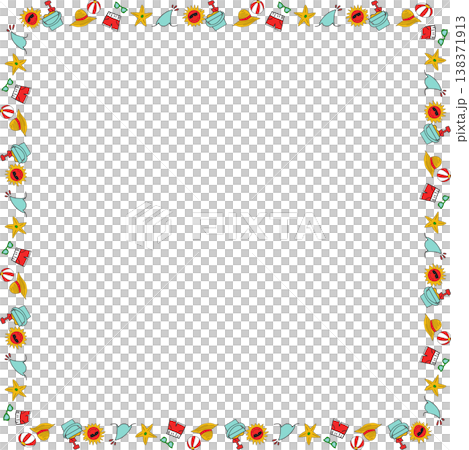 Summer Vacation Hand Drawn Icons On Blue Background Summer Vacation Hand Drawn Icons On Blue Background 138371913