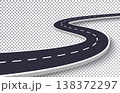 Winding Road Isolated Transparent Special Effect. Road way location infographic template. Vector EPS 10 138372297