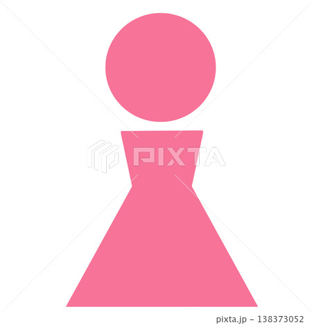 シンプルな人型アイコン シンプルな人型アイコン 138373052