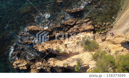 Cala Cap Roig Beach in Costa Brava Spain 138373095