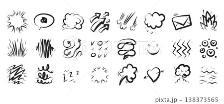 Line movement expression and comic effect...のイラスト素材 [138373565] - PIXTA