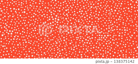 Tiny flower seamless pattern background. Cute hand drawn ditzy floral repeated wallpaper. Vector red and white romantic blossom motif for textile print, fabric swatch, dress pattern, wrapping paper 138375142